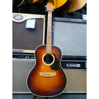 <p>Decent roundback acoustic guitar with lovely sunburst finish.</p><p>Condition: Small dent in the table (as seen in pics), otherwise very good.</p>